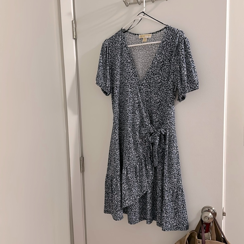 Blue floral dress
